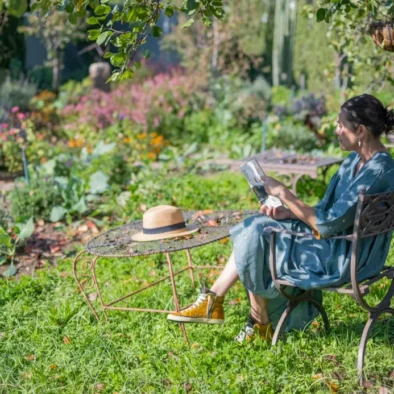 Reading in the garden at 81 On Church